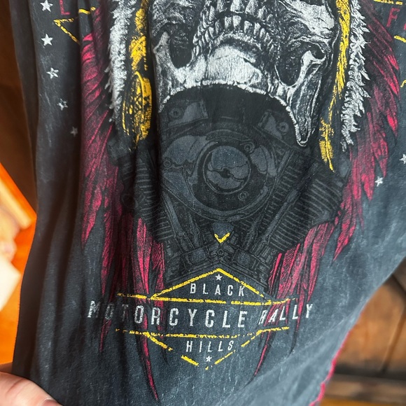 Affliction Sturgus bike week woman’s shirt rally 77th Harley - Picture 2 of 7